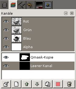 Ansicht des Dialoges Kanäle